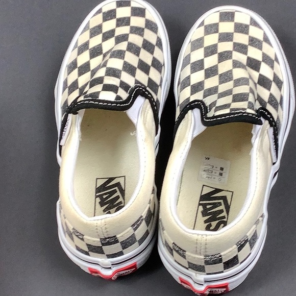Vans Kids Classic Slip-on Checkerboard Black/White Shoes Size: 12.5K - Picture 6 of 6